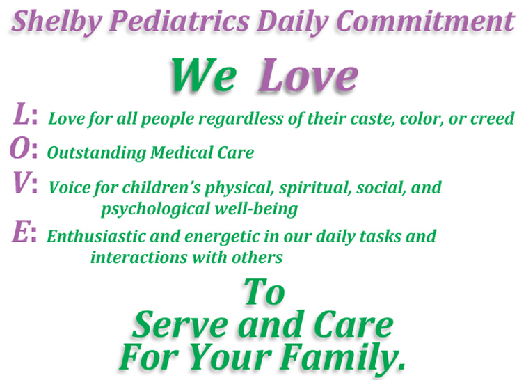 Shelby Pediatrics Daily Commitment